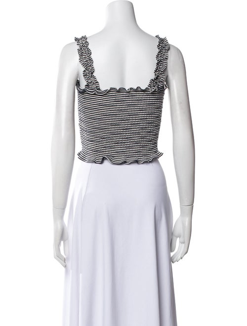 Reformation Striped Square Neckline Crop Top