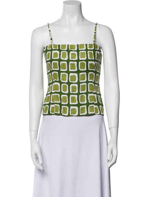 Reformation Linen Printed Crop Top