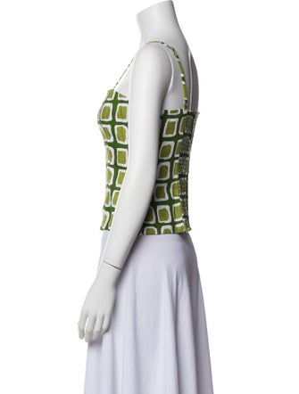 Reformation Linen Printed Crop Top