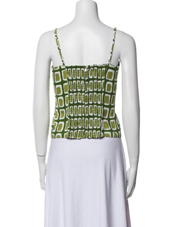 Reformation Linen Printed Crop Top