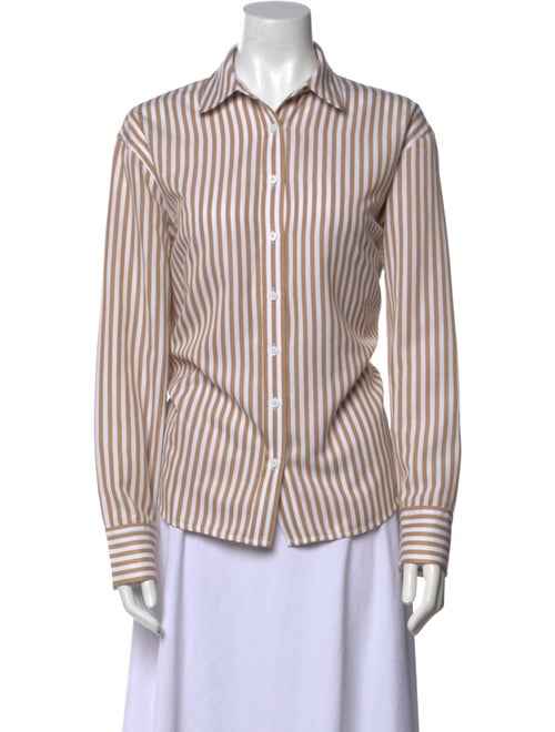 Reformation Striped Long Sleeve Button-Up Top