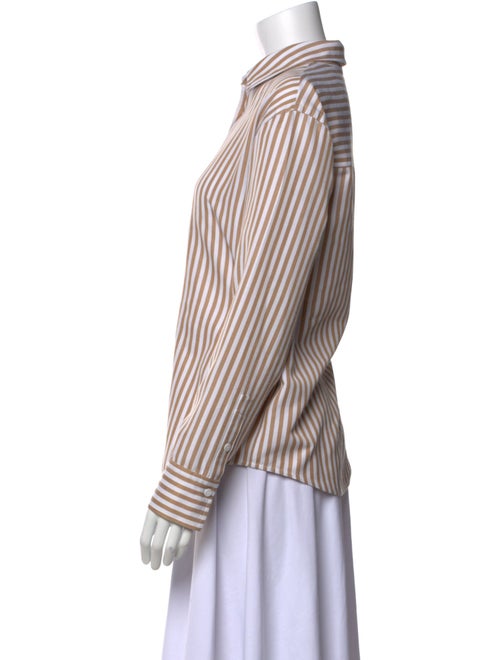 Reformation Striped Long Sleeve Button-Up Top