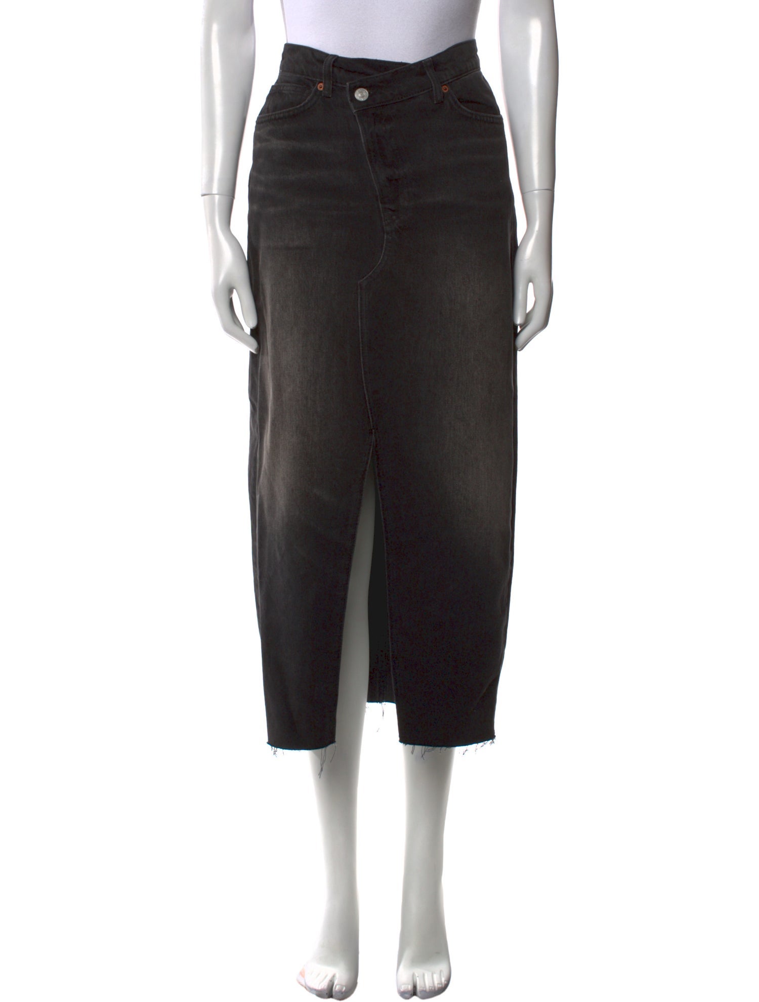 Reformation Fringe Trim Accent Midi Length Skirt