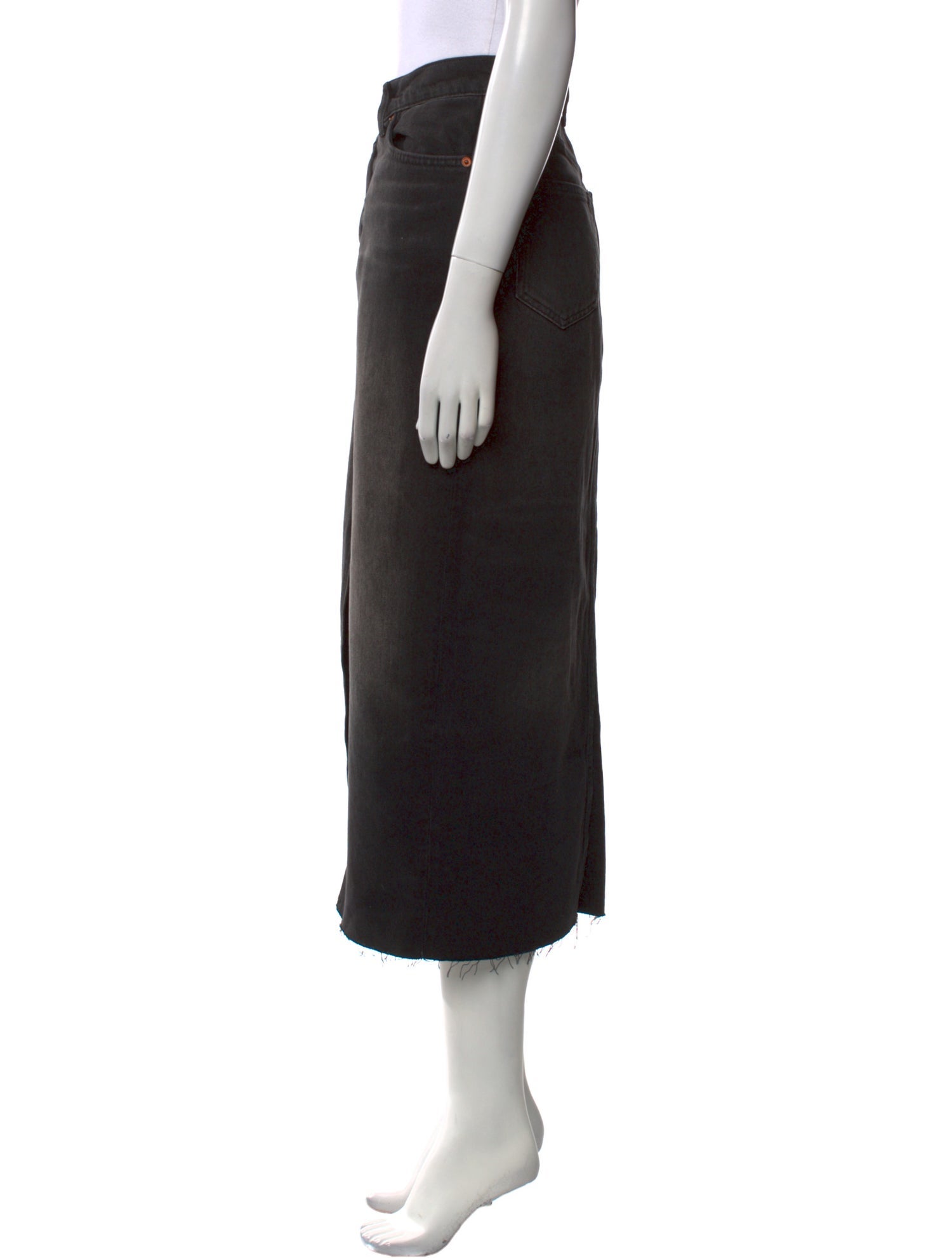 Reformation Fringe Trim Accent Midi Length Skirt