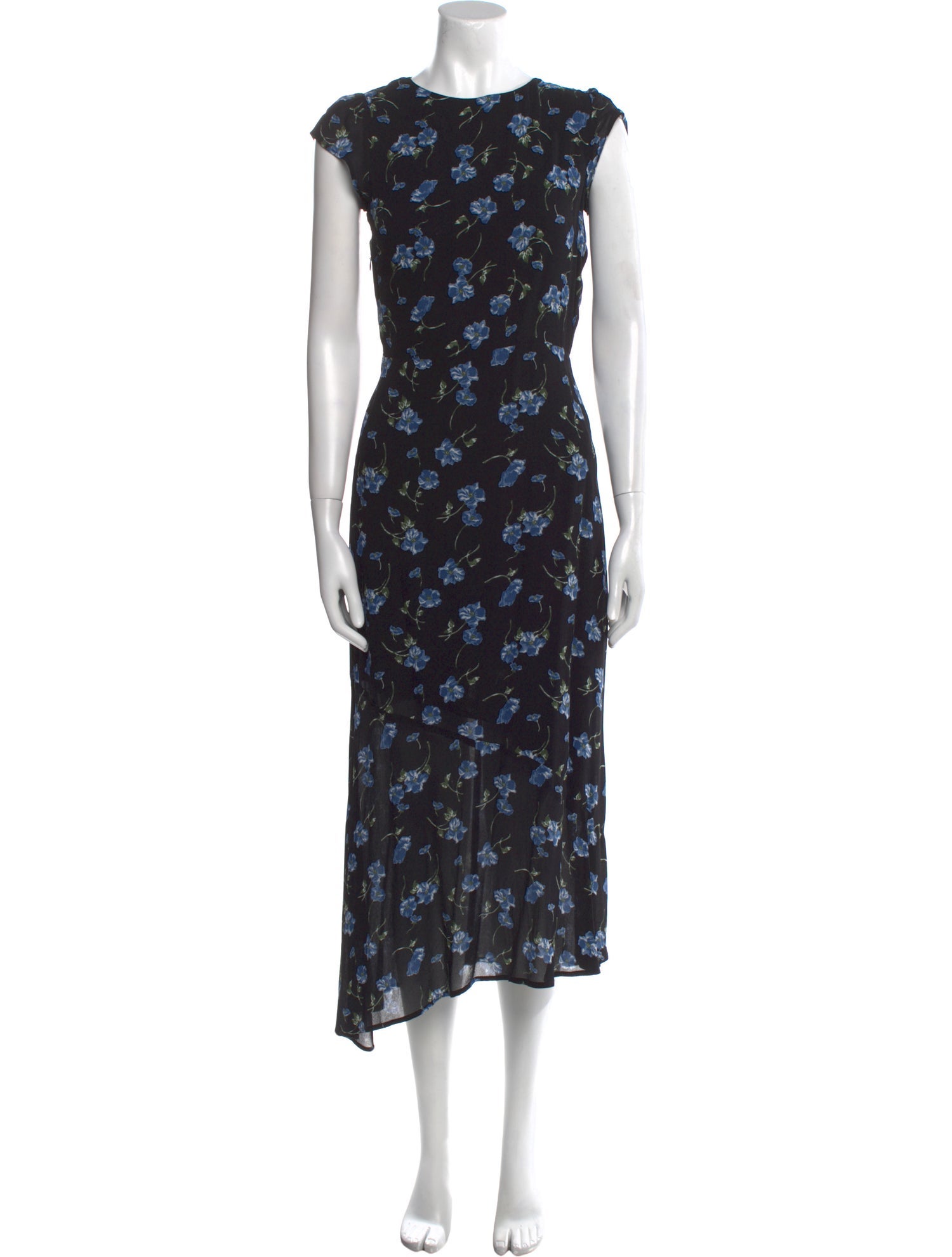 Reformation Floral Print Midi Length Dress