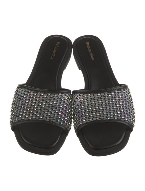 Reformation Leather Printed Slides