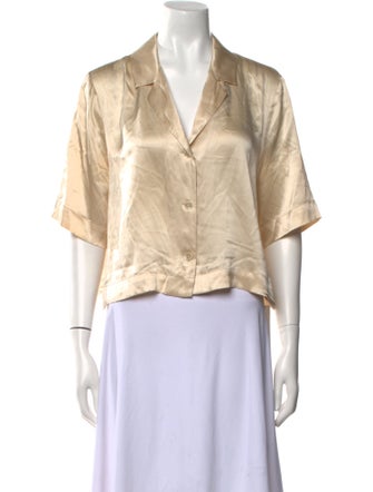 Reformation Silk V-Neck Crop Top