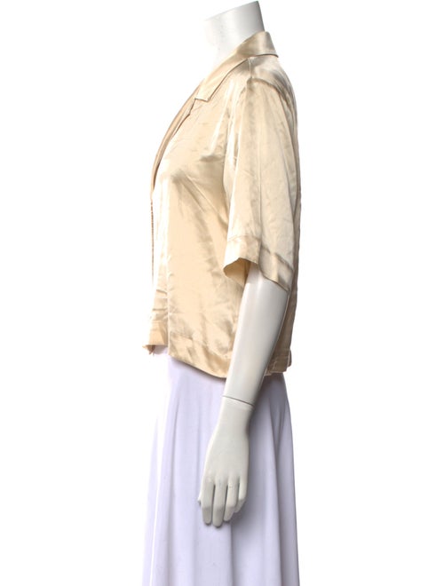 Reformation Silk V-Neck Crop Top