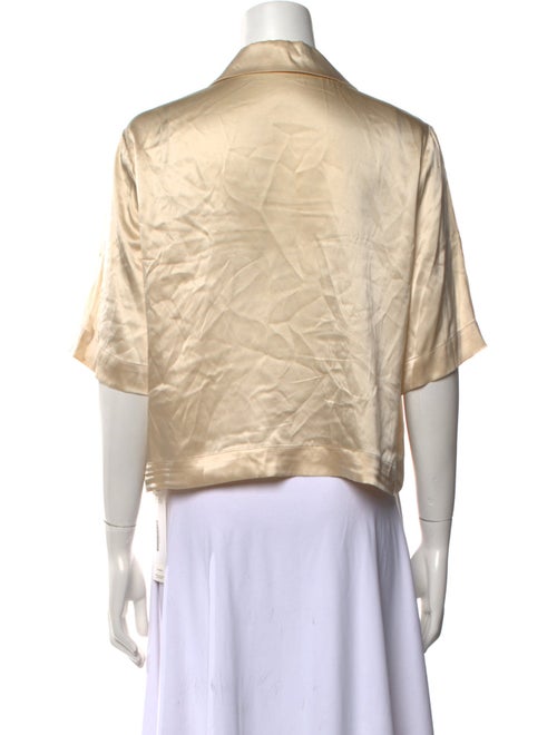 Reformation Silk V-Neck Crop Top