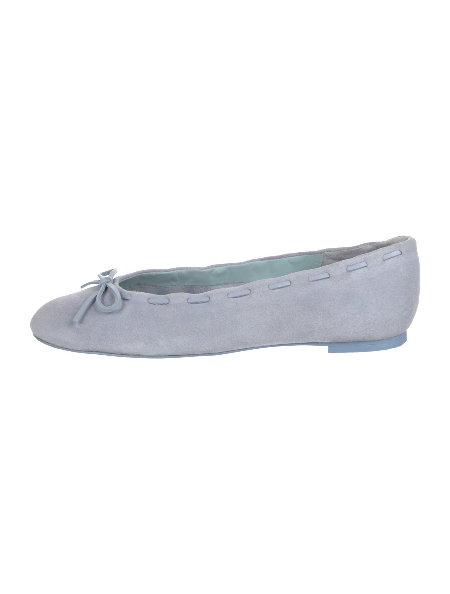Reformation Suede Whipstitch Trim Ballet Flats
