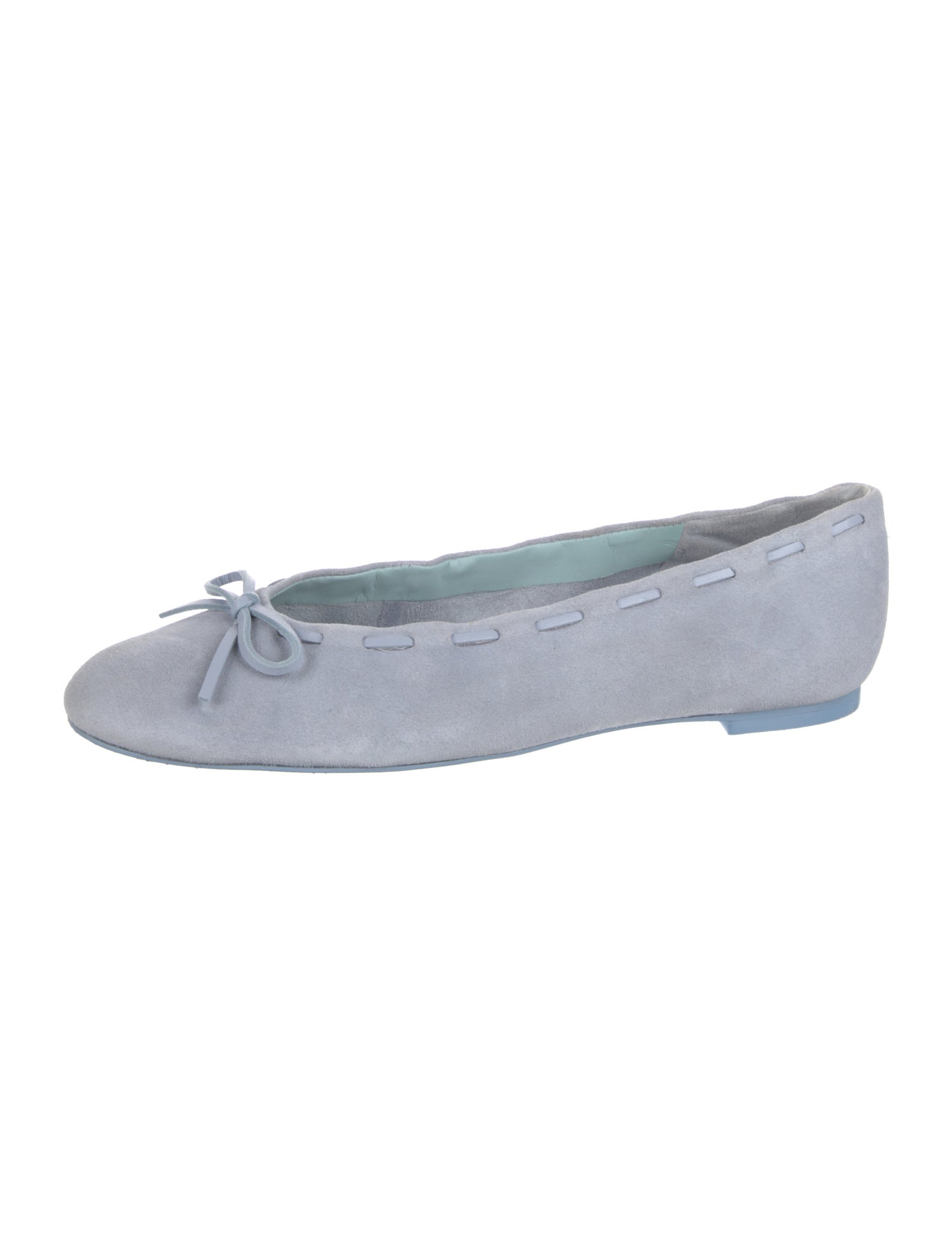 Reformation Suede Whipstitch Trim Ballet Flats
