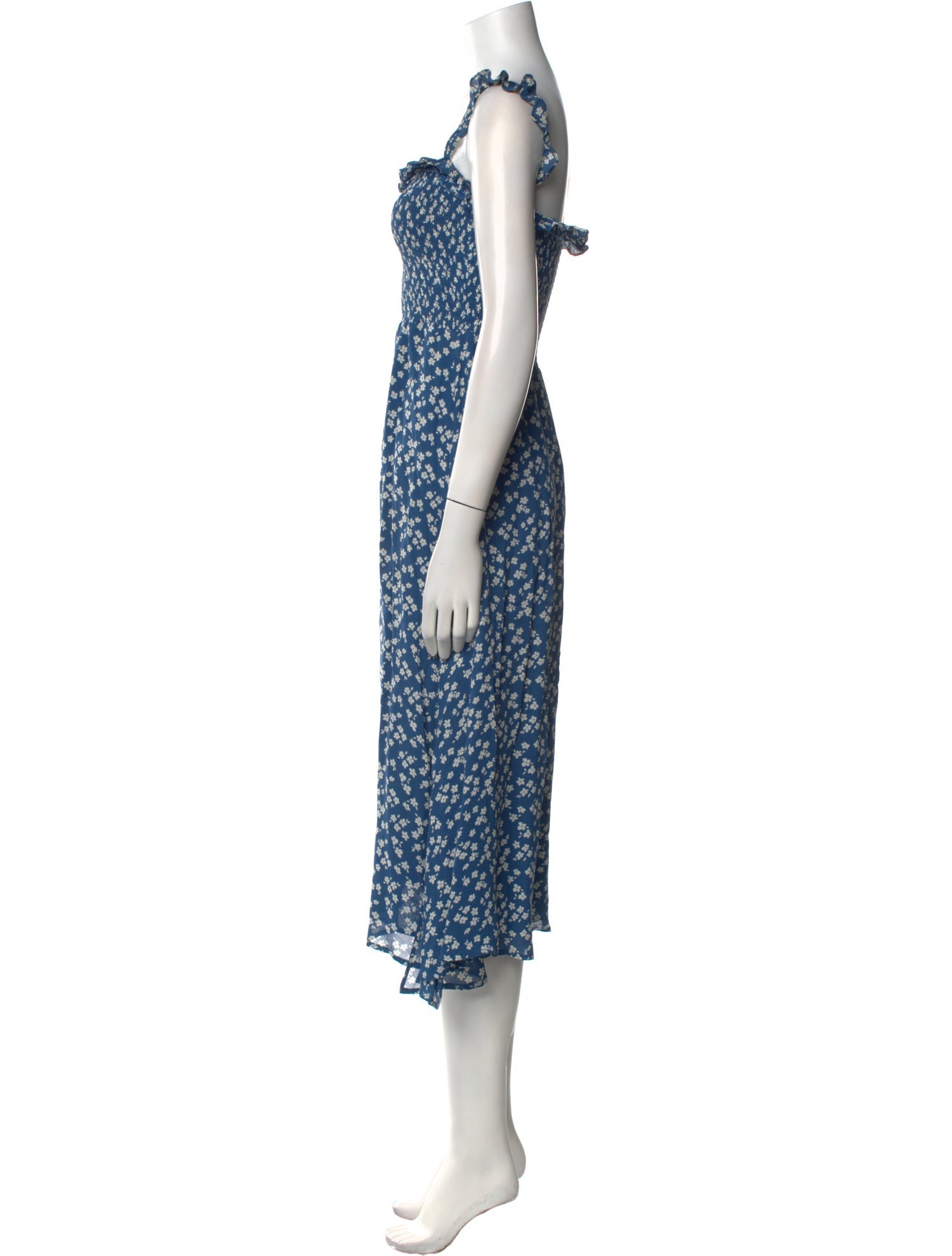 Reformation Floral Print Knee-Length Dress