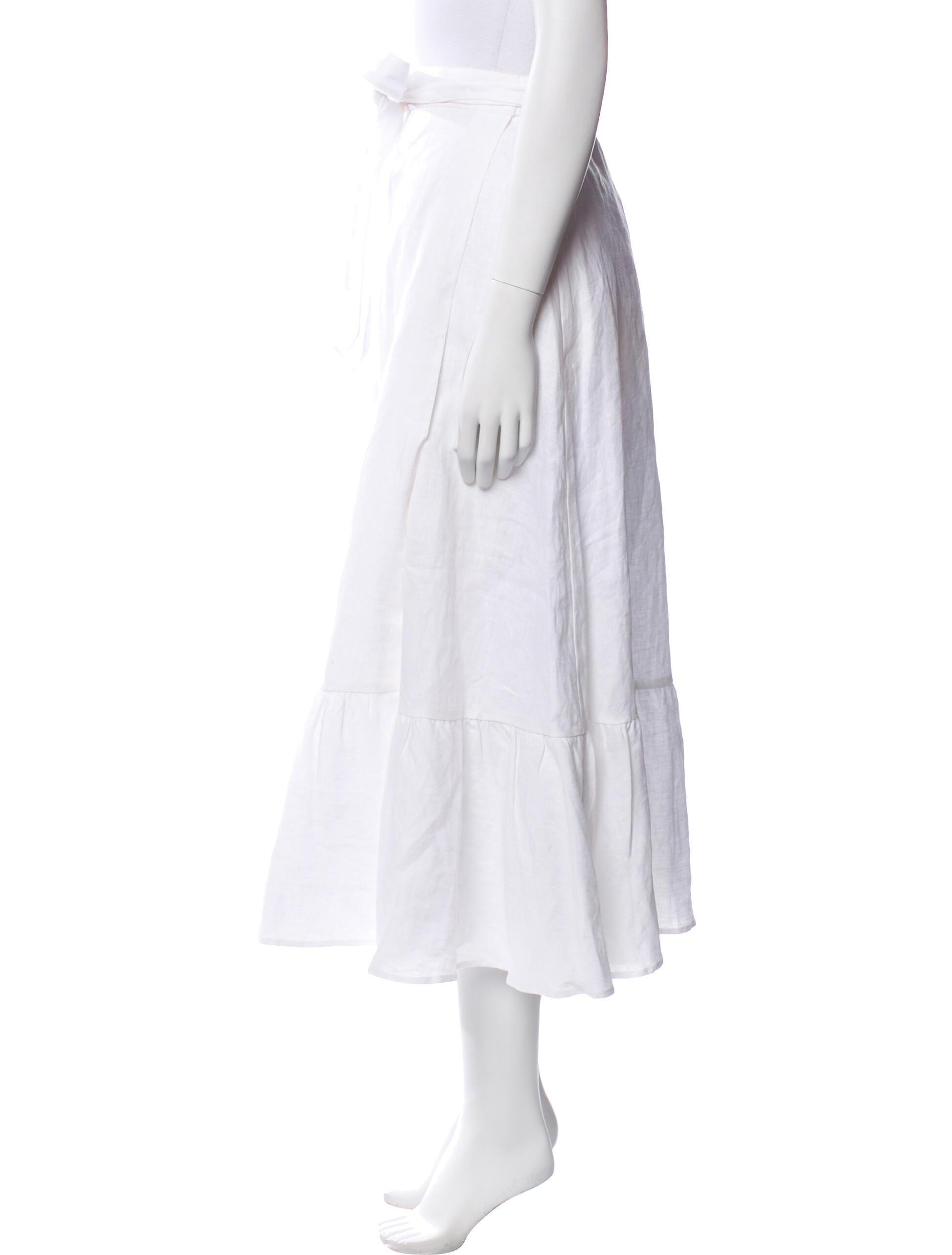 Reformation Linen Midi Length Skirt