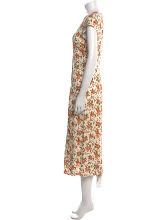 Reformation Floral Print Long Dress