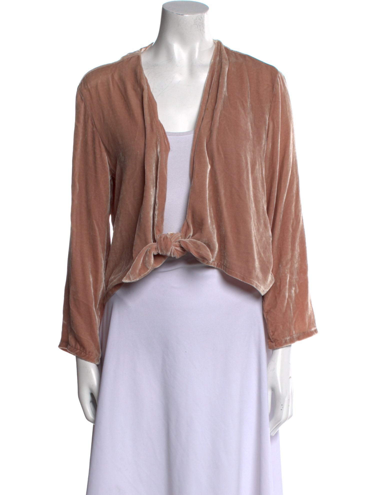 Reformation V-Neck Long Sleeve Crop Top