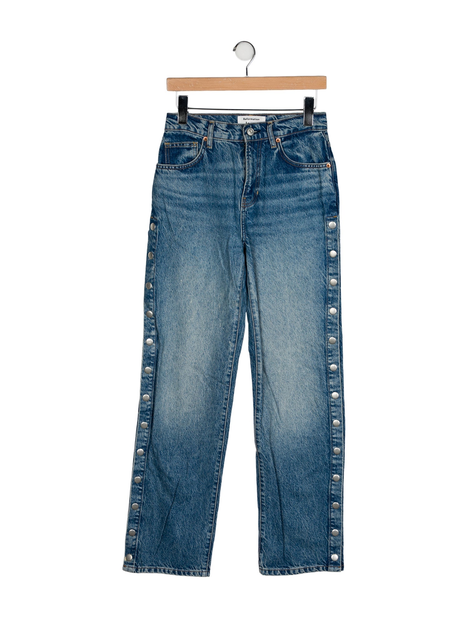 Reformation Mid-Rise Straight Leg Jeans