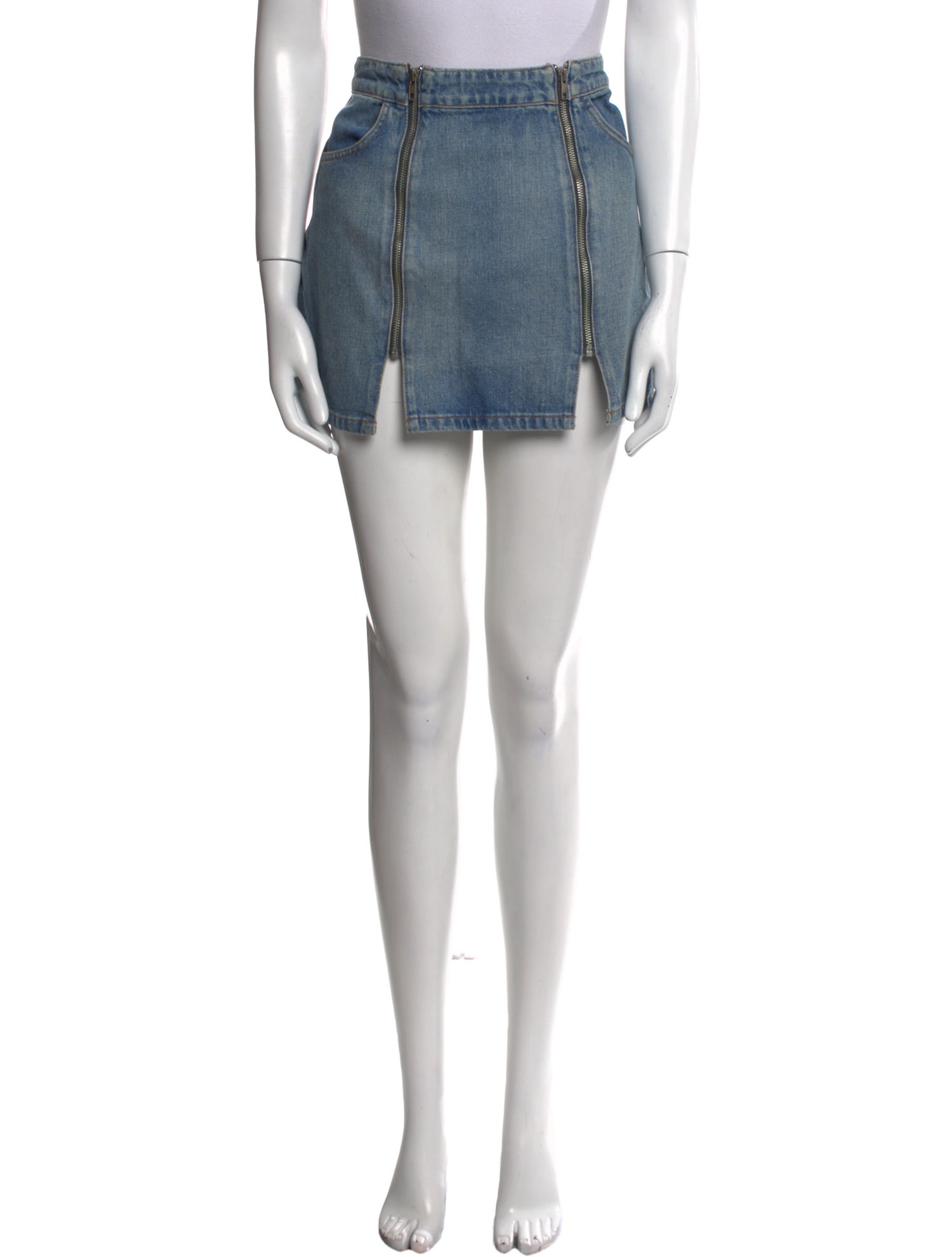 Reformation Distressed Accents Mini Skirt