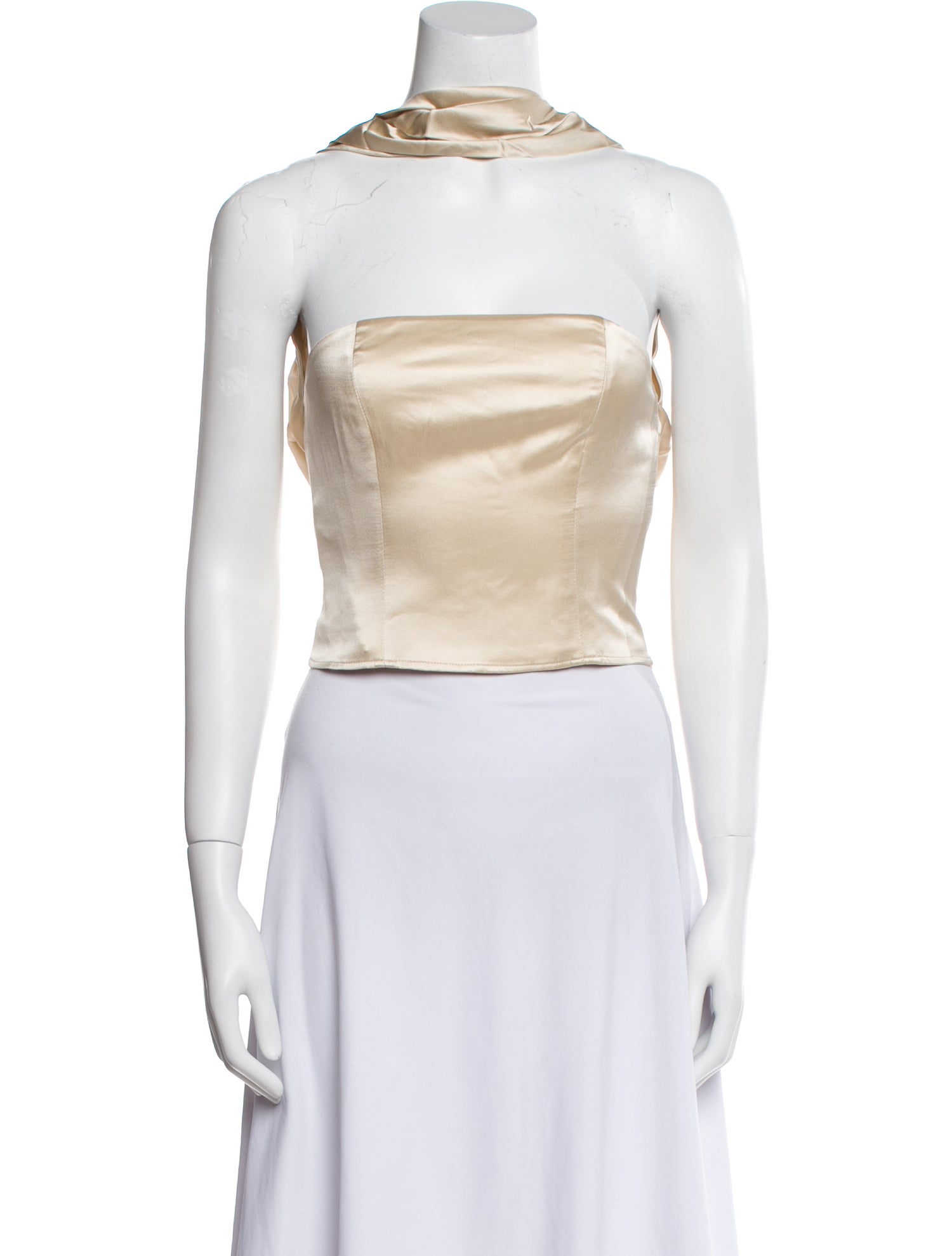 Reformation Silk Cowl Neck Crop Top w/ Tags