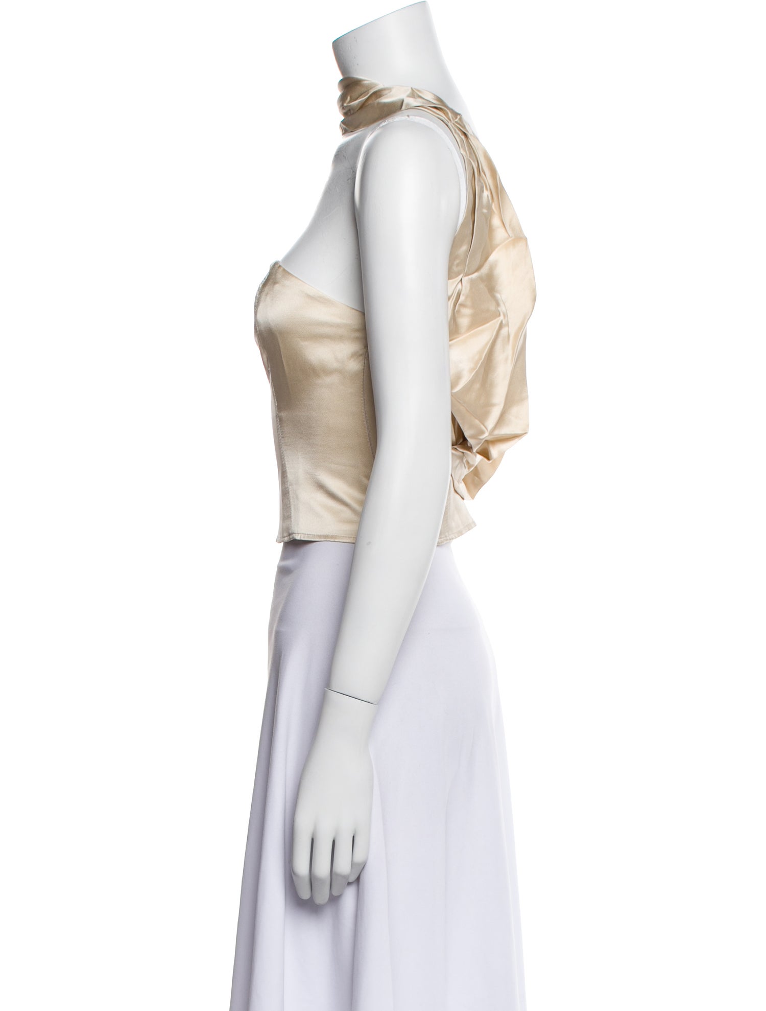 Reformation Silk Cowl Neck Crop Top w/ Tags