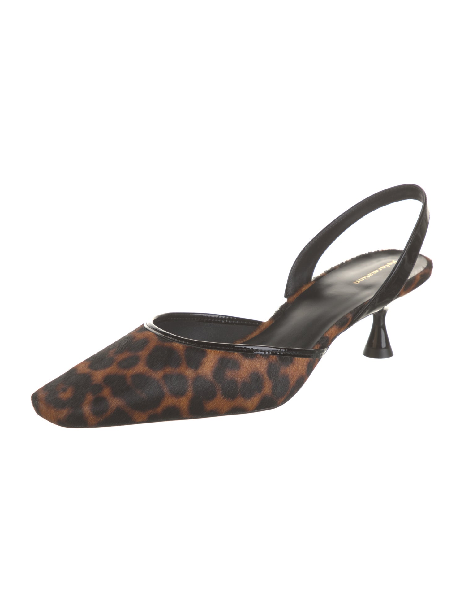 Reformation Ponyhair Animal Print Slingback Pumps