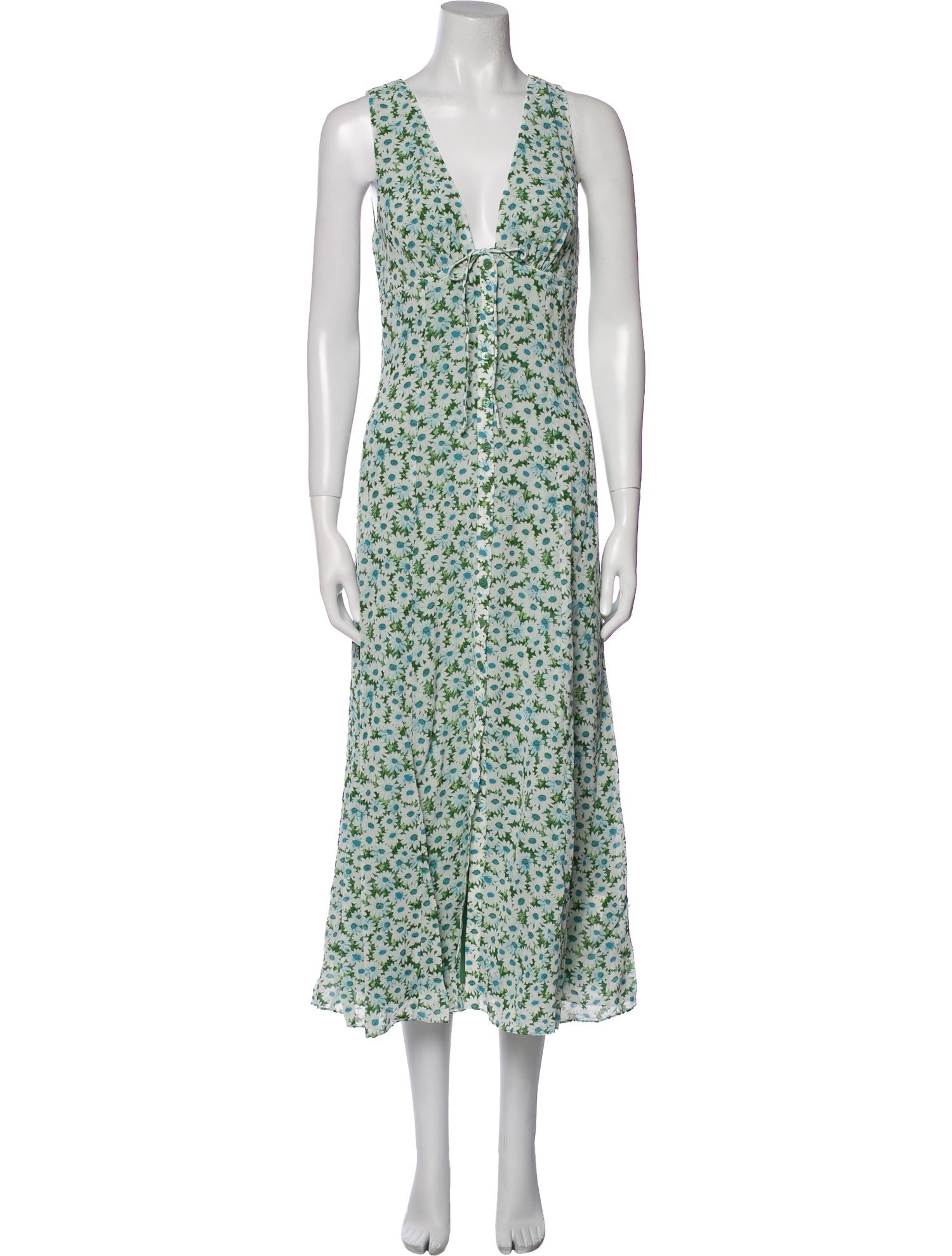 Reformation Floral Print Midi Length Dress w/ Tags