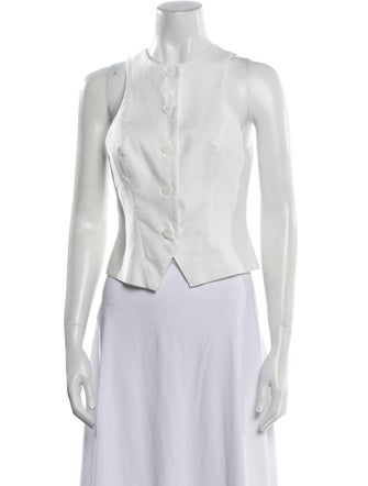 Reformation Crew Neck Sleeveless Crop Top