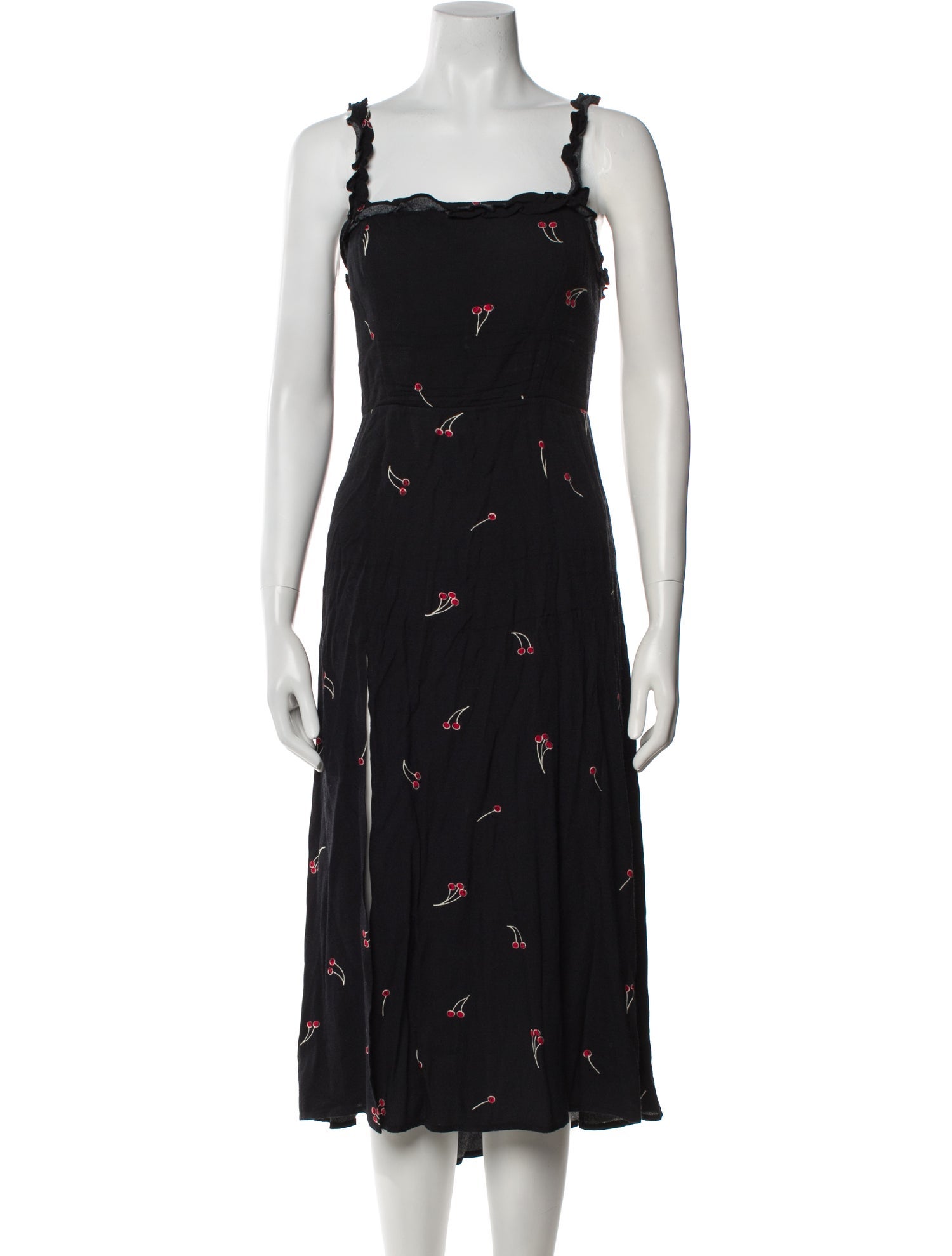 Reformation Floral Print Midi Length Dress