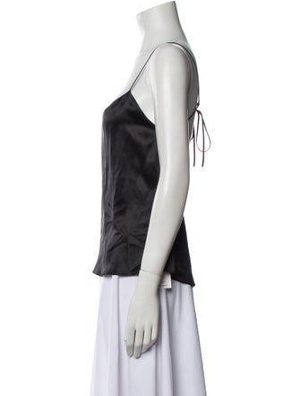 Reformation Silk V-Neck Top