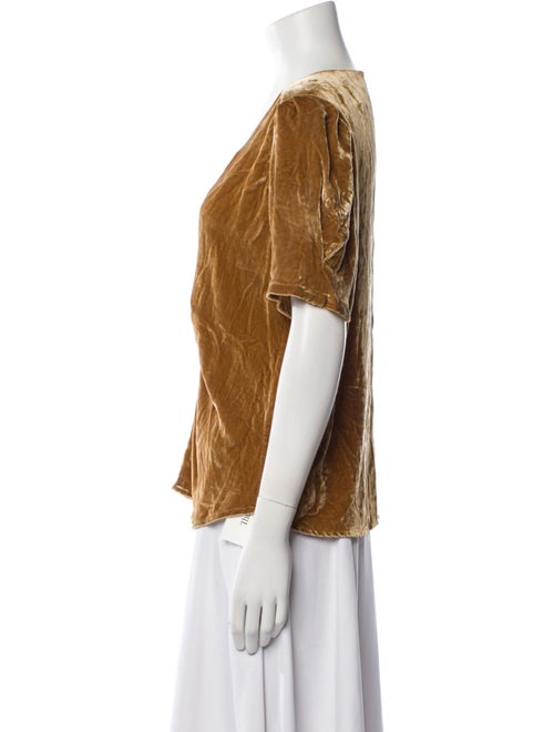 Reformation V-Neck Short Sleeve Blouse