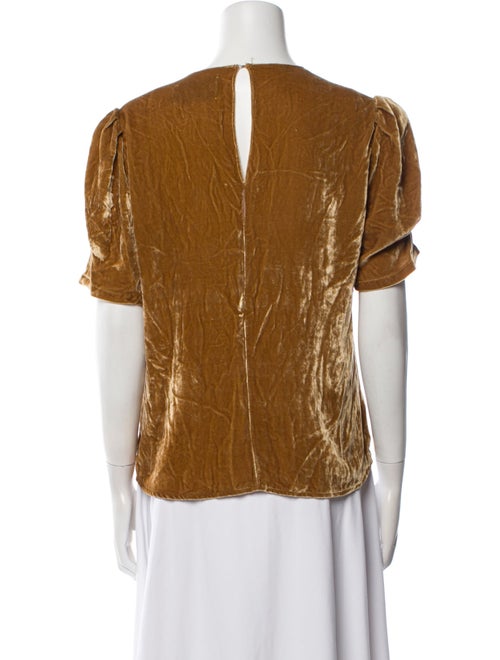 Reformation V-Neck Short Sleeve Blouse