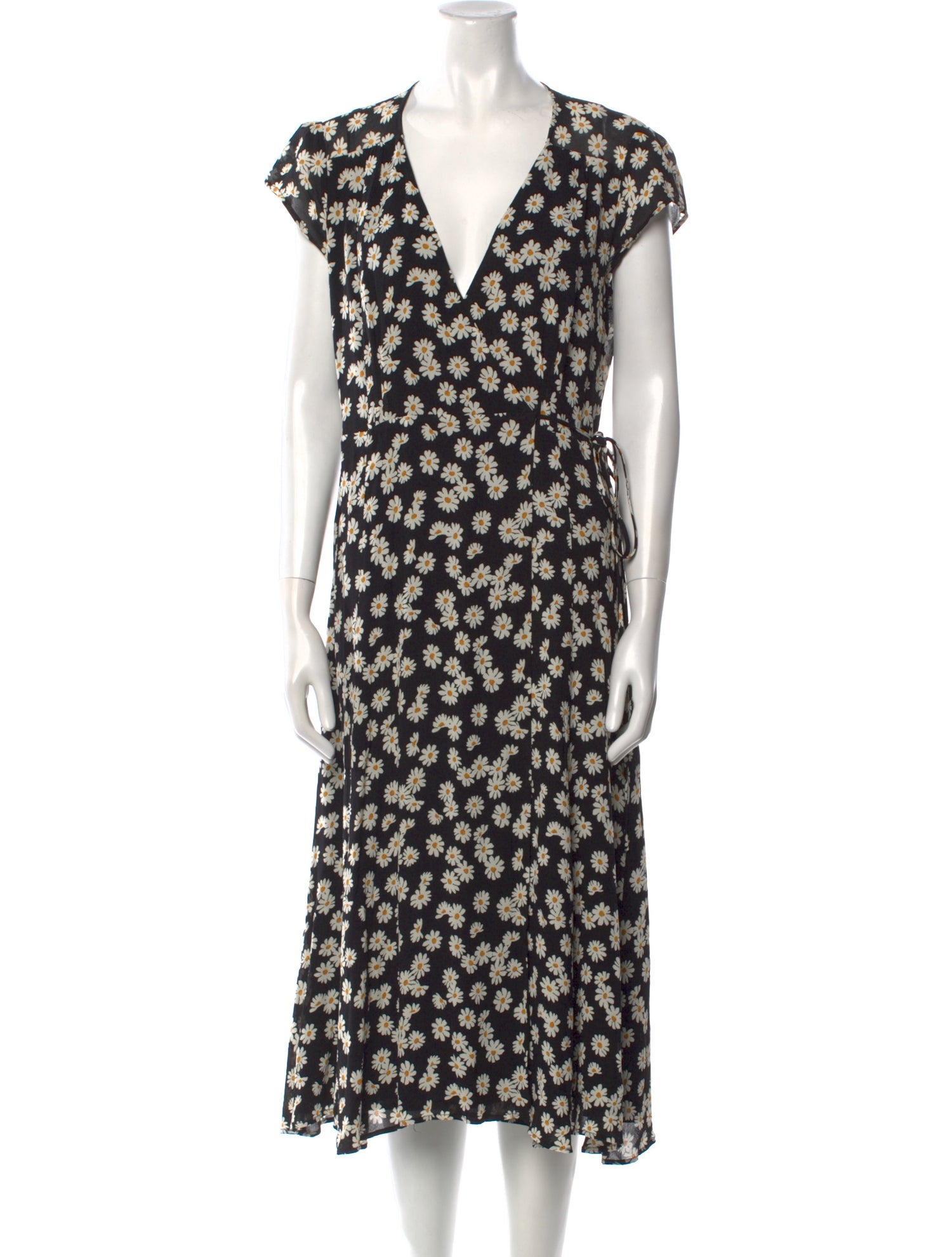 Reformation Floral Print Midi Length Dress