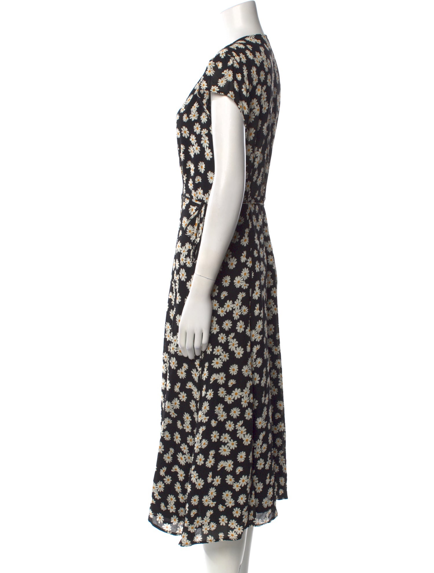 Reformation Floral Print Midi Length Dress