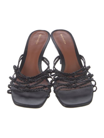 Reformation Leather Braided Accents Slides