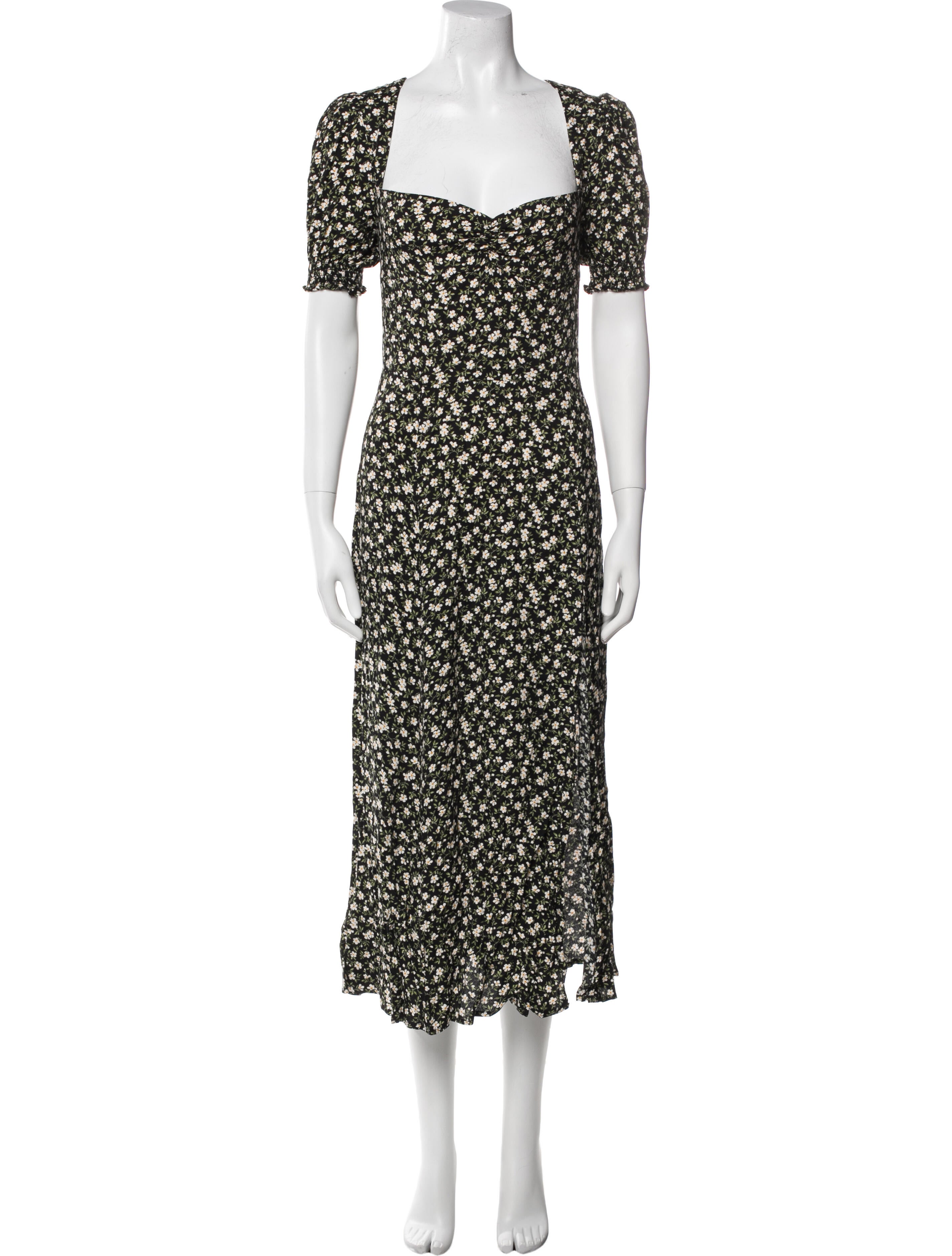 Reformation Floral Print Long Dress