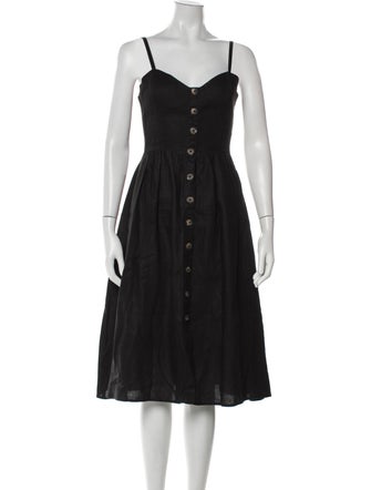 Reformation Linen Midi Length Dress