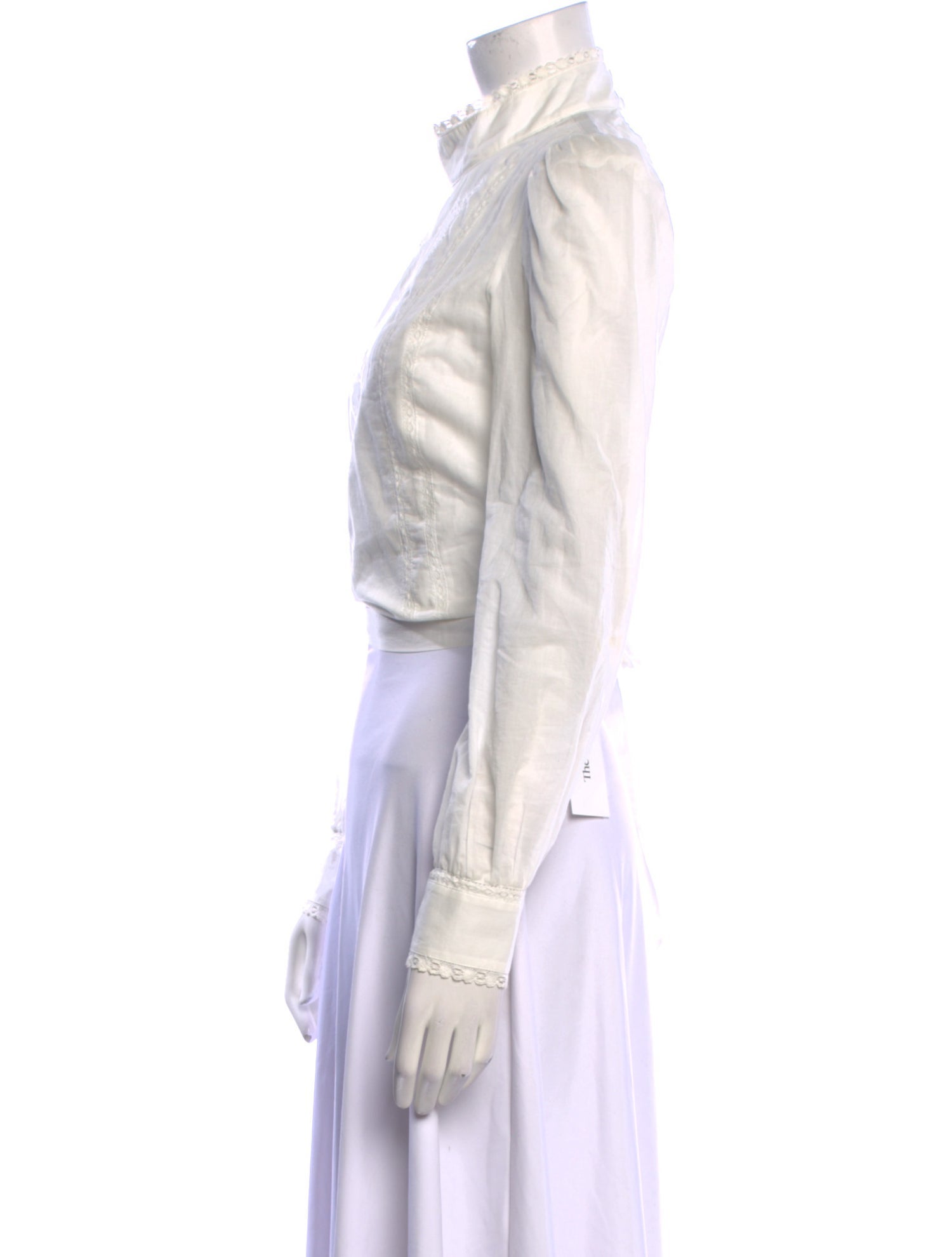 Reformation Mock Neck Long Sleeve Crop Top