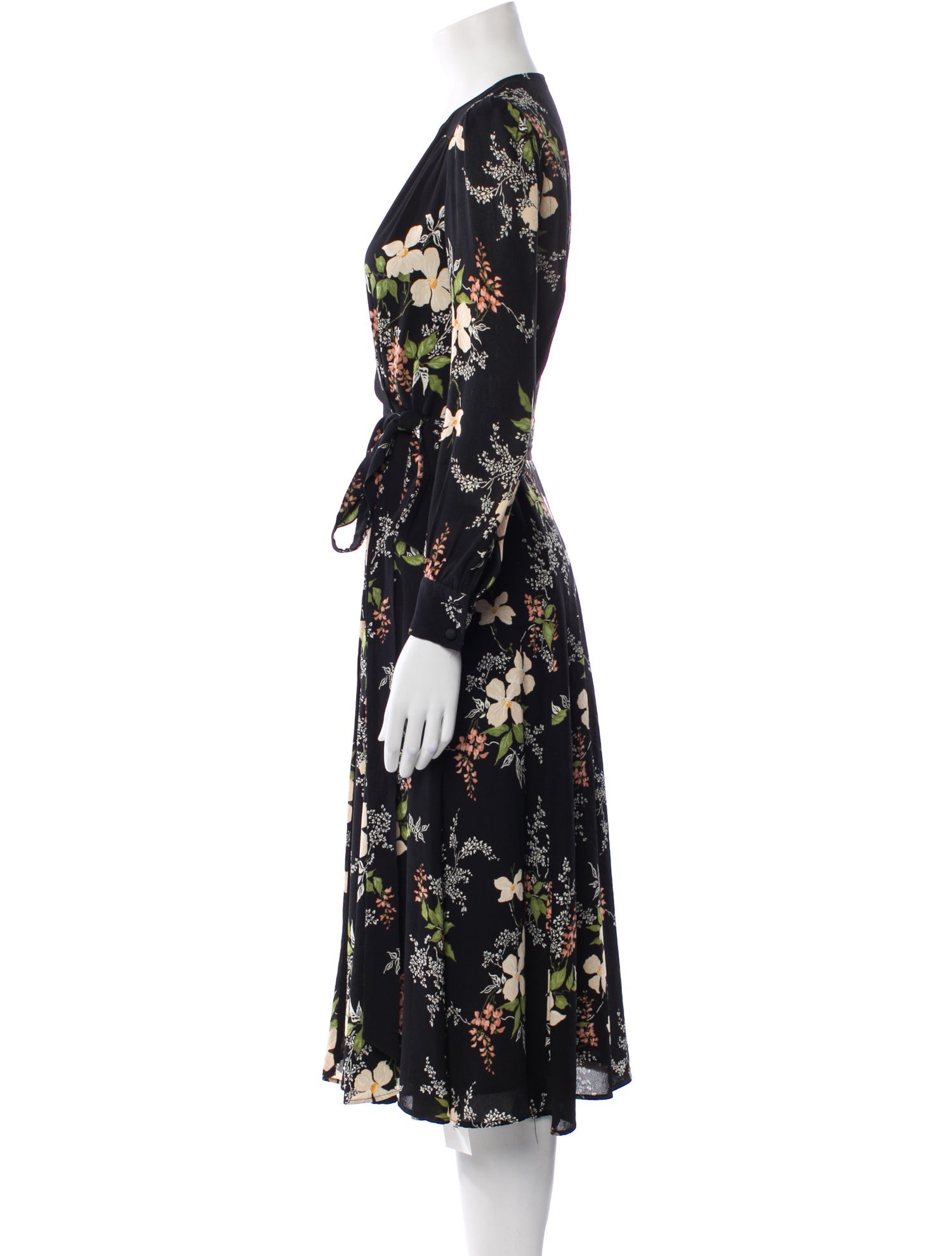 Reformation Floral Print Midi Length Dress