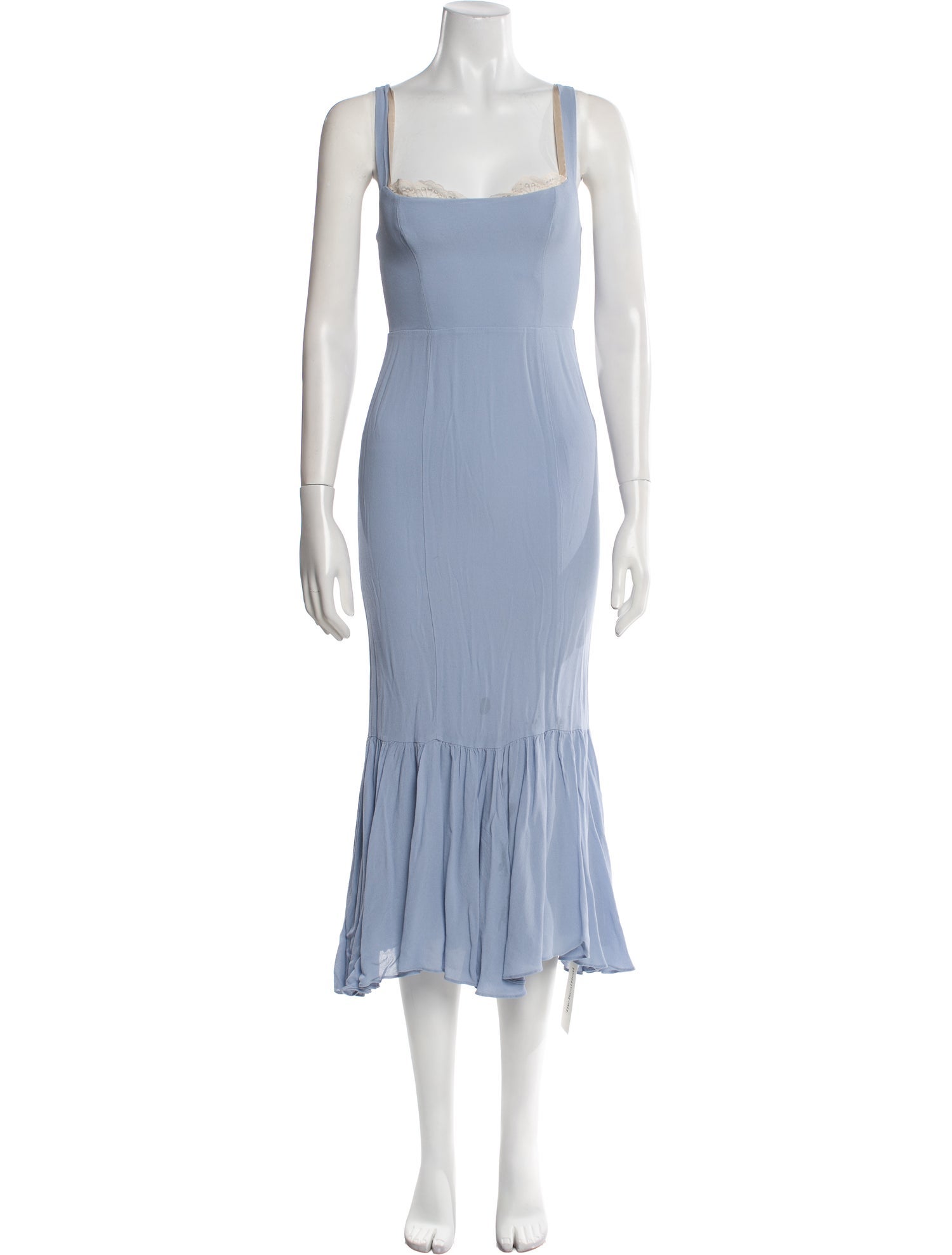 Reformation Square Neckline Midi Length Dress