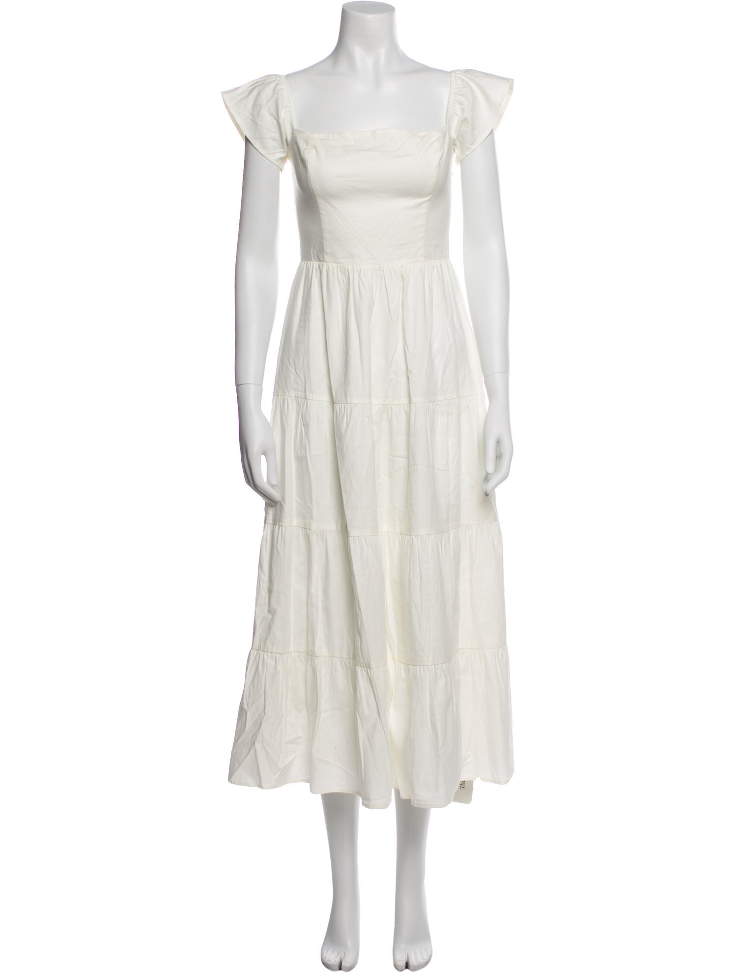 Reformation Square Neckline Midi Length Dress