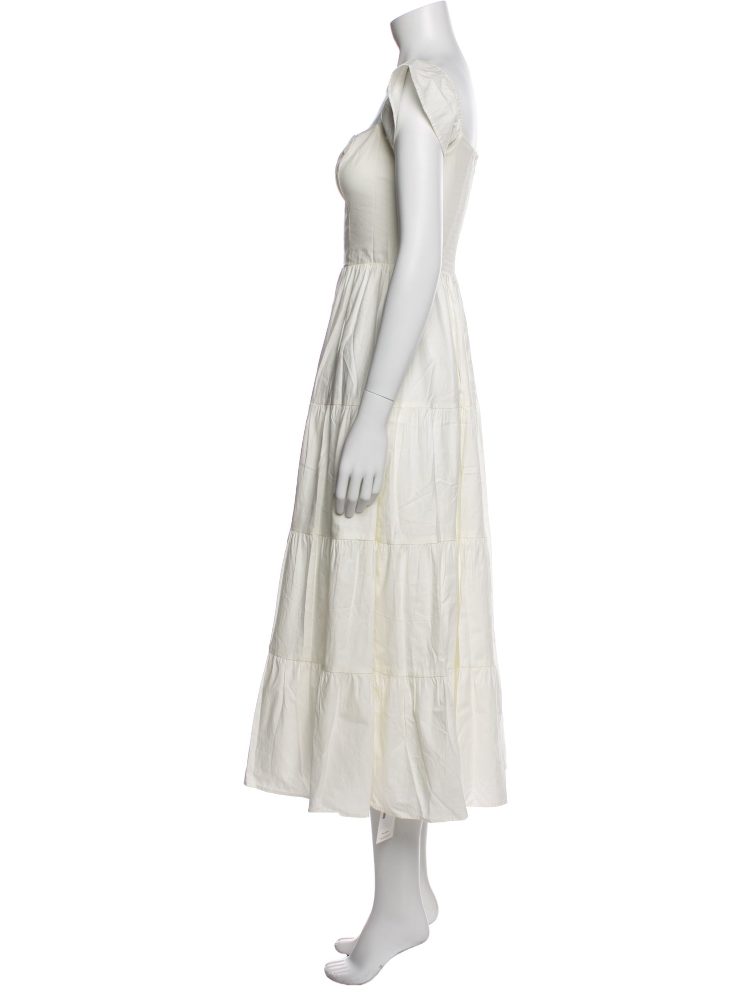 Reformation Square Neckline Midi Length Dress