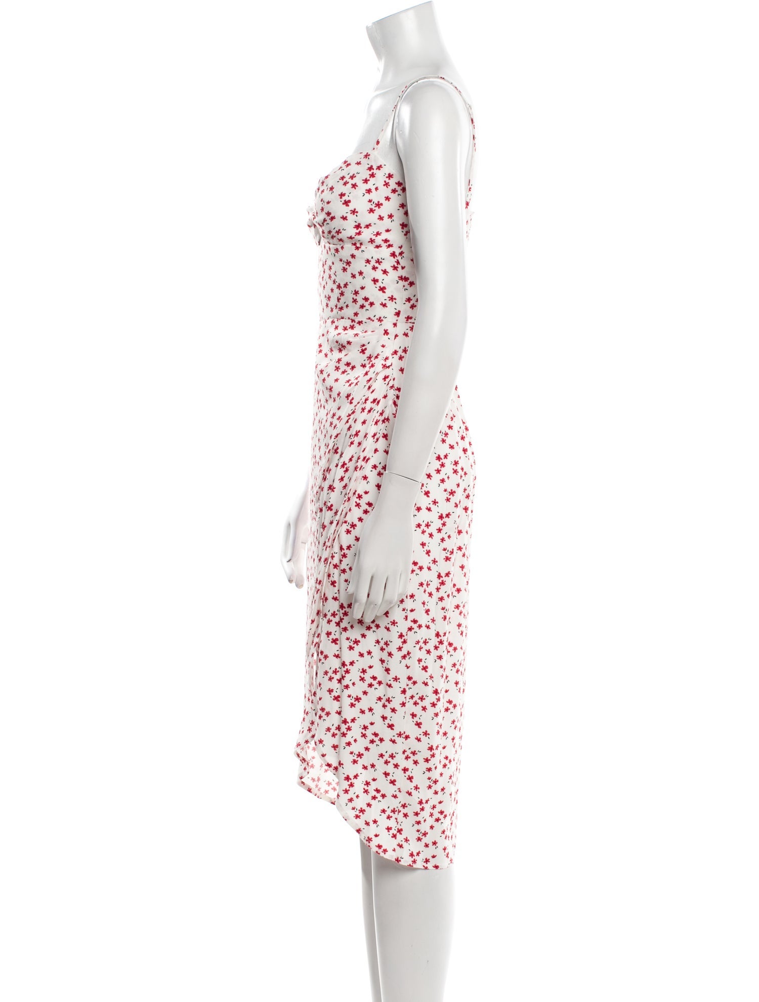Reformation Floral Print Knee-Length Dress