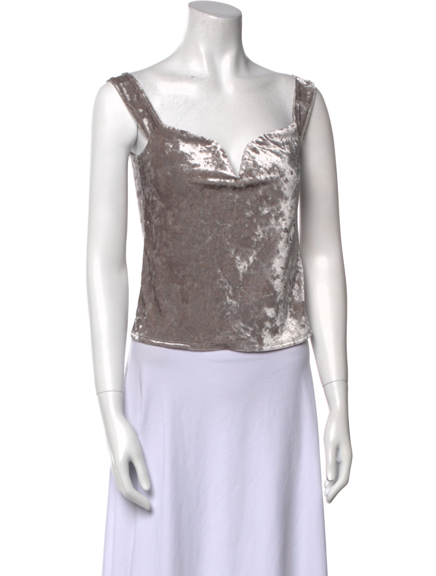 Reformation Square Neckline Sleeveless Crop Top