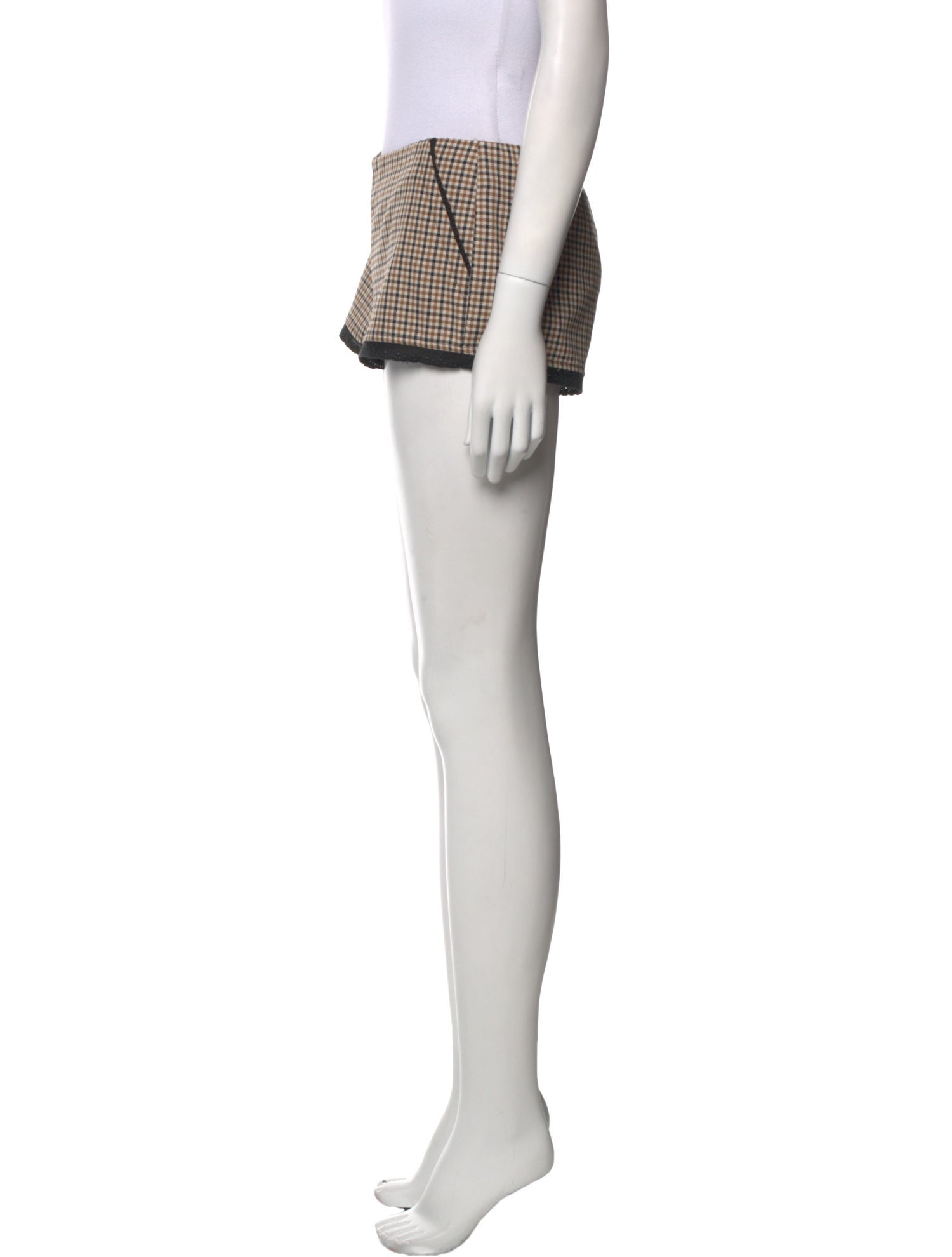 Reformation Plaid Print Mini Shorts