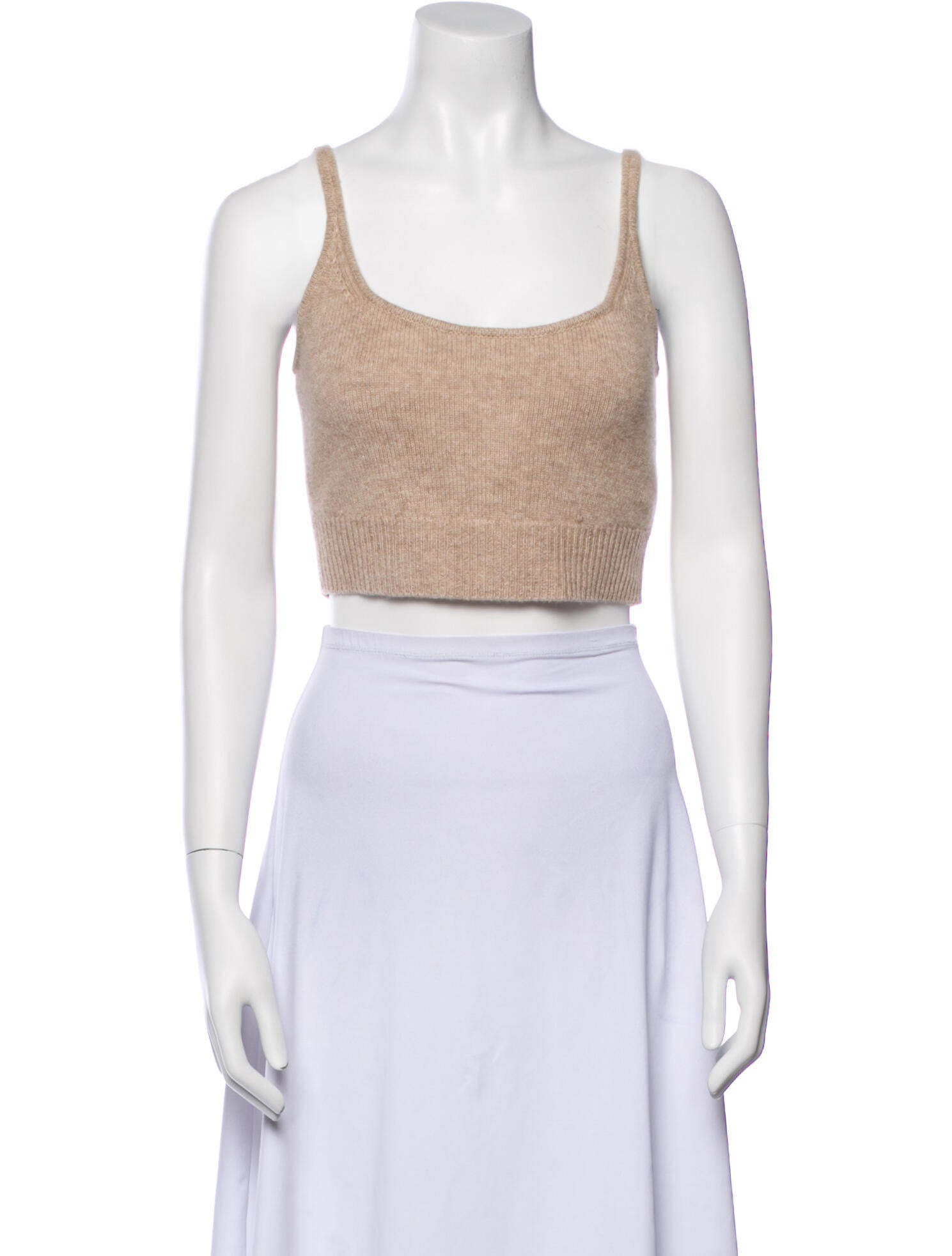 Reformation Cashmere Scoop Neck Crop Top