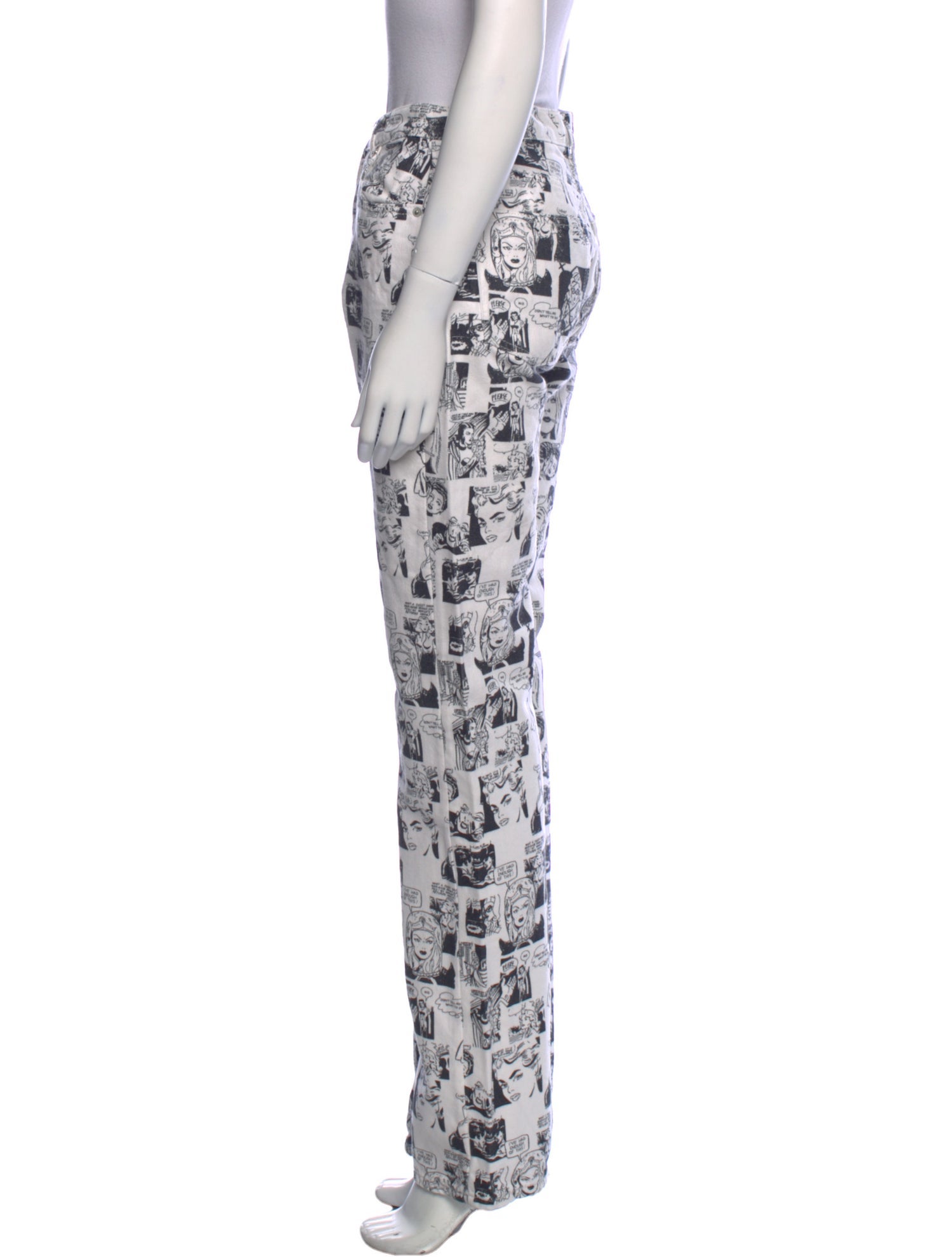 Reformation Newsprint Jean Straight Leg Pants