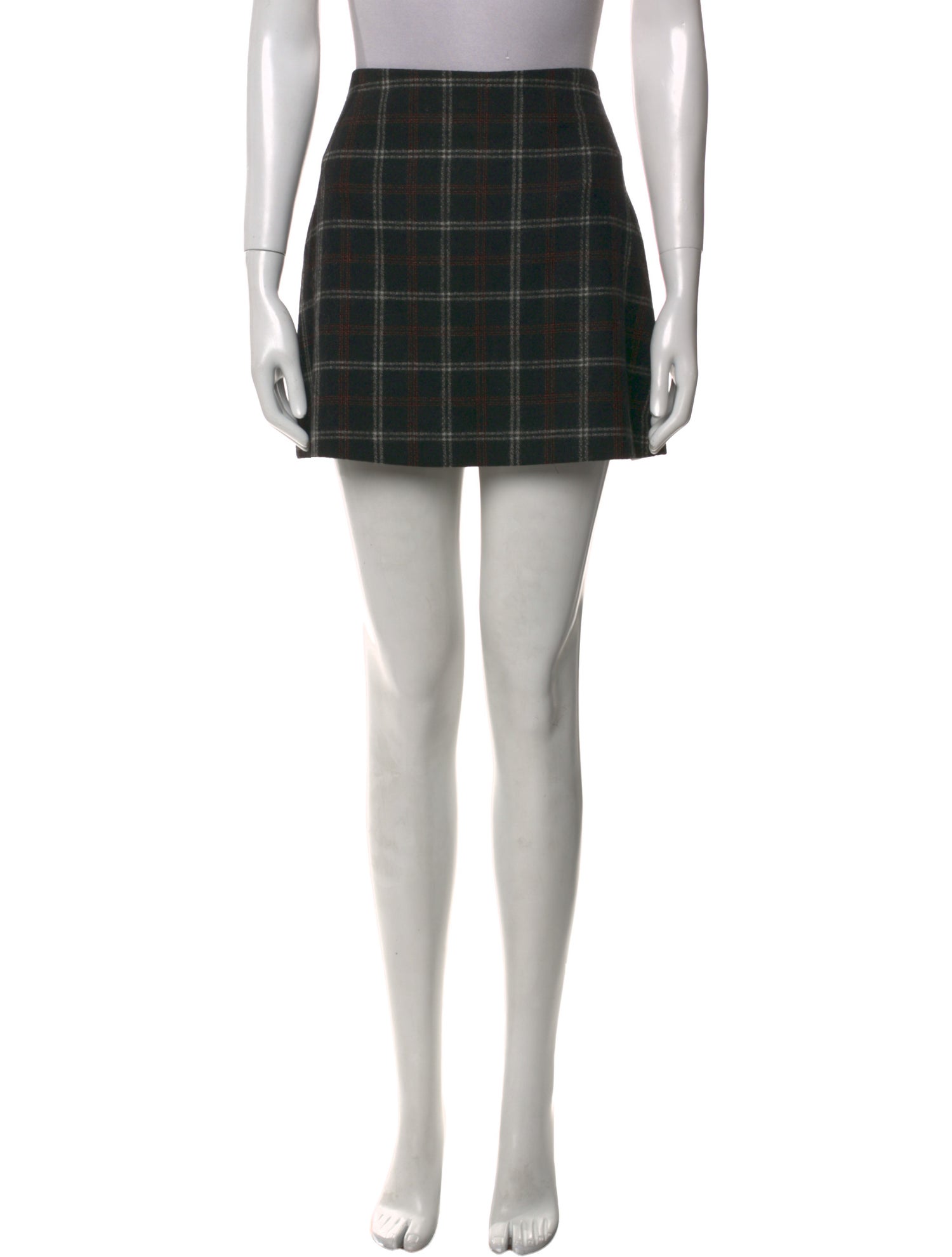 Reformation Plaid Print Mini Skirt