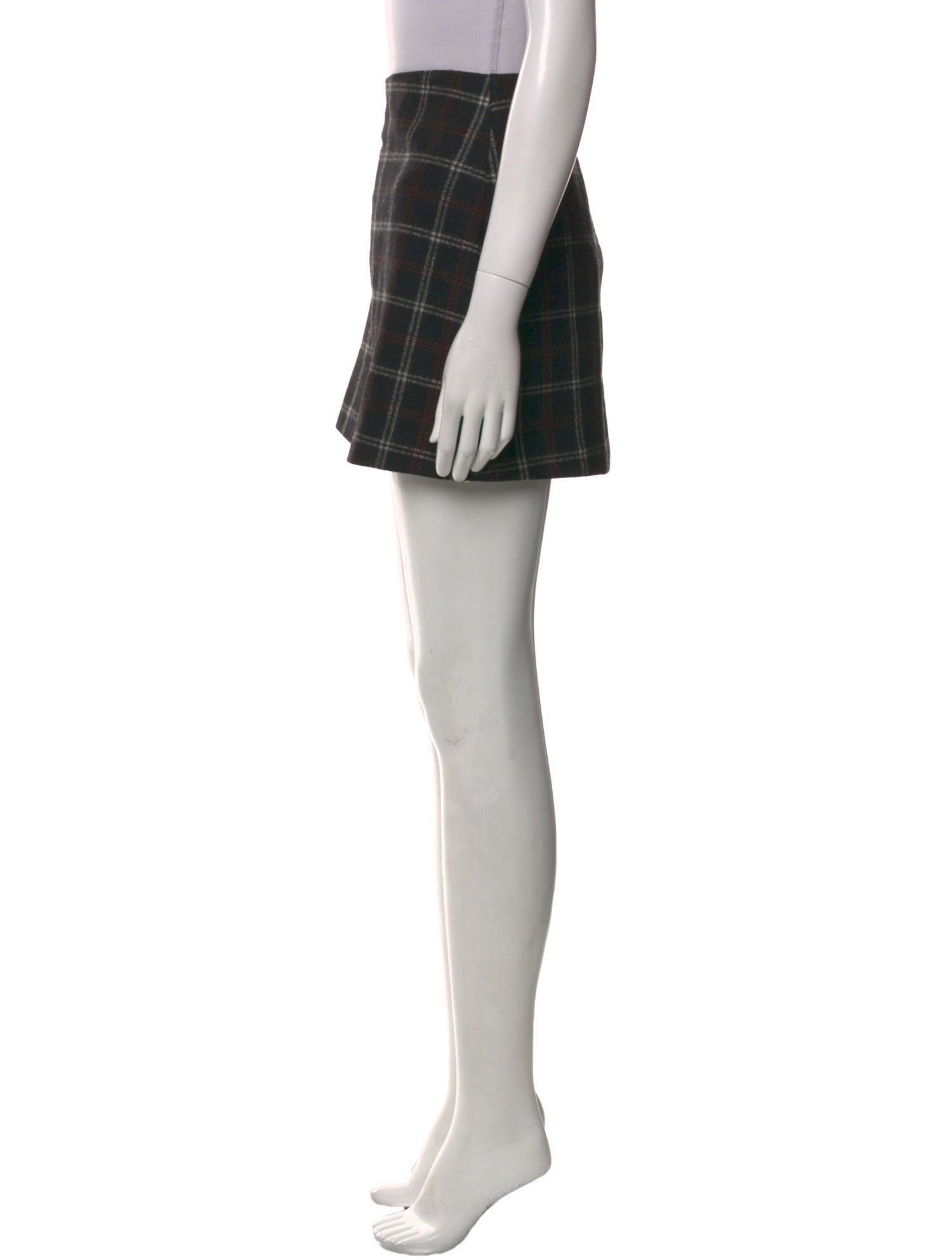 Reformation Plaid Print Mini Skirt