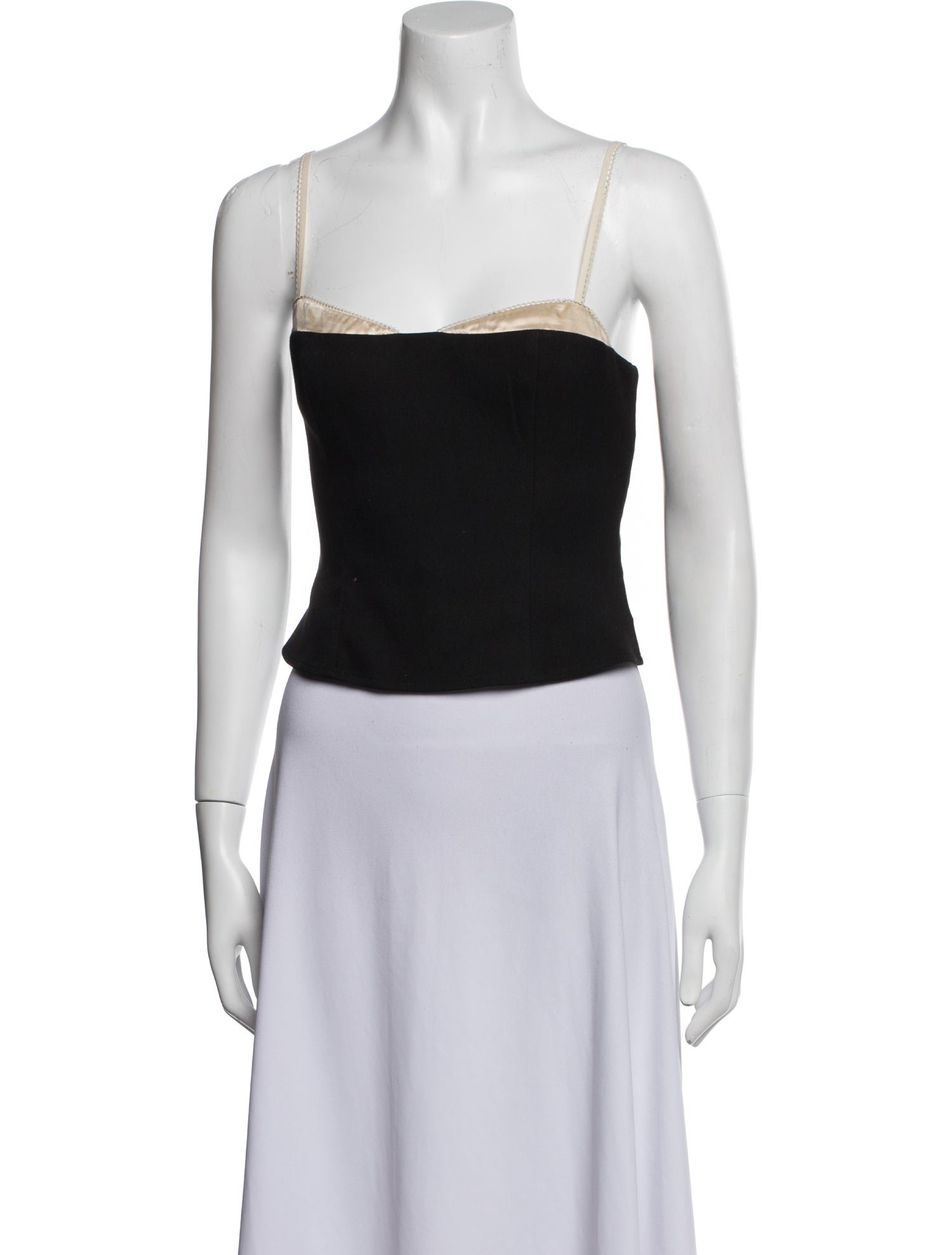Reformation Square Neckline Sleeveless Crop Top