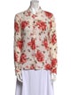 Reformation Floral Print Long Sleeve Blouse