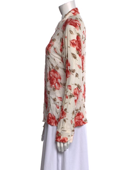 Reformation Floral Print Long Sleeve Blouse